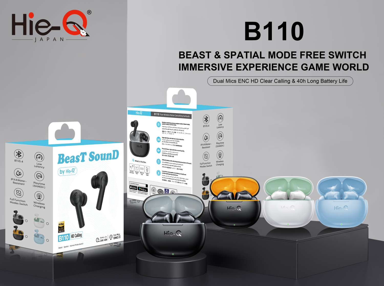 Hieq B110 Wireless Earbuds – Pure Sound, Perfect Fit